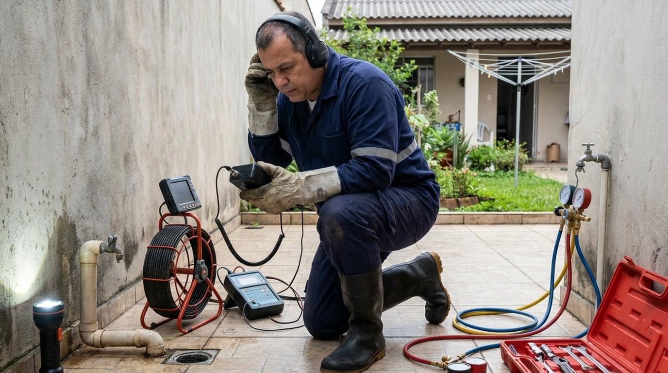 Caça Vazamento com Geofone em Contagem‑MG