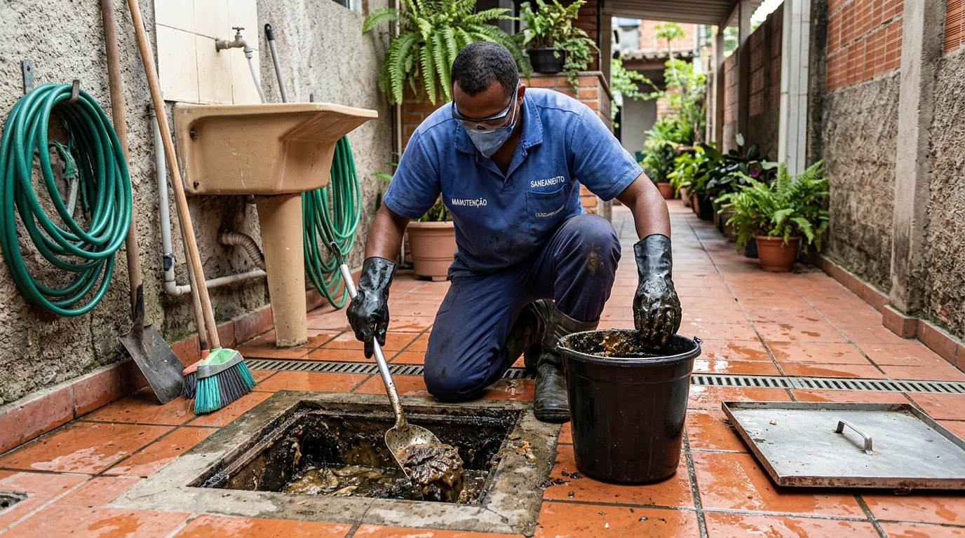 Limpeza de Caixa de Gordura Comercial em Contagem‑MG
