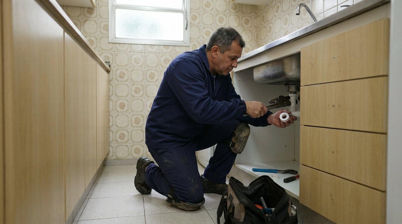 Reparo Hidráulico na Cozinha em Contagem‑MG